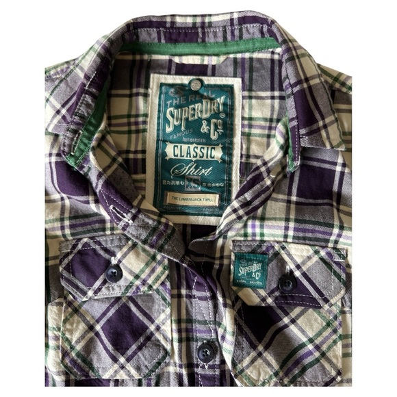 Women's SUPERDRY Classic Lumberjack Twill Shirt size XS - Picture 5 of 5